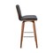 Armen Living Renee 30" Swivel Gray Faux Leather and Walnut Wood Bar Stool LCRNBAWAGR30 - alternate 2